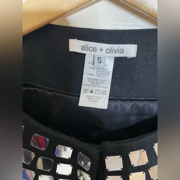 Alice & Olivia Nelle embellished Mirrored top small womens - Picture 7 of 10